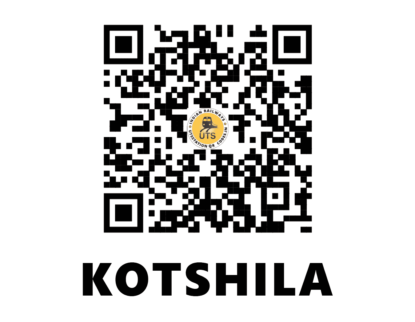 UTS QR Code for KOTSHILA - KSX - SE (WEST BENGAL)